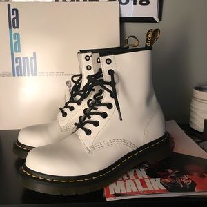 White Matte 1460 Doc Martens
